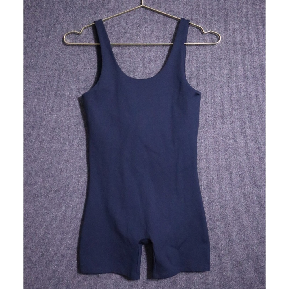 Girlfriend Collective Skyline‎ Blue Bike Unitard Cycling Biking Compression NWOT